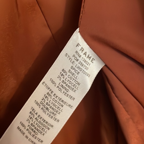 Frame Velvet Blazer in Spice - Picture 7 of 9